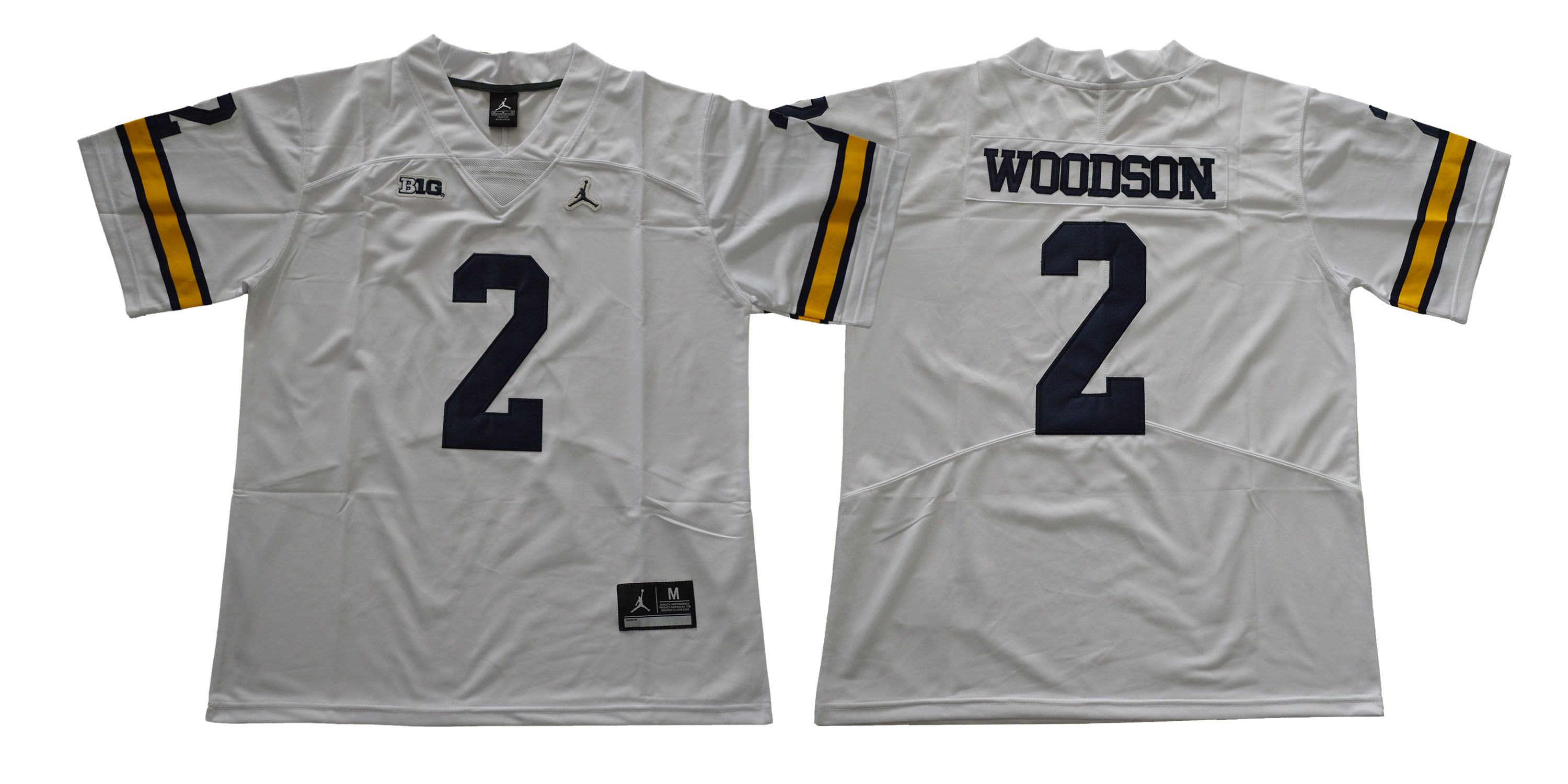 Men Michigan Wolverines #2 Woodson White NCAA Jerseys